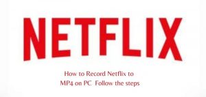 How to Record Netflix to MP4 on PC - Follow the steps