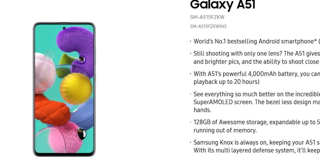 Samsung Galaxy A51