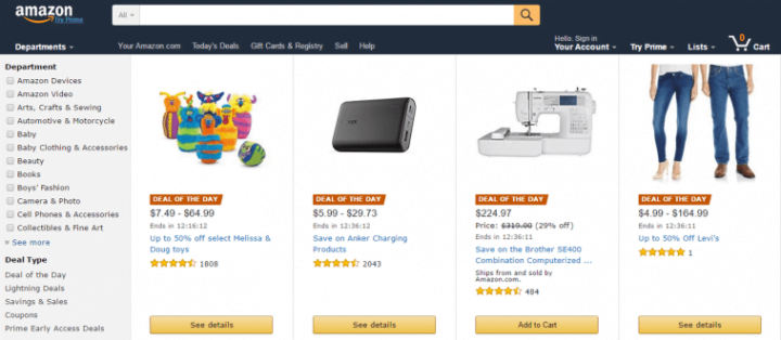 Amazon shopping site