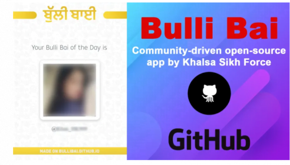 what is GitHub on which the Bulli Bai app was launched to insult women